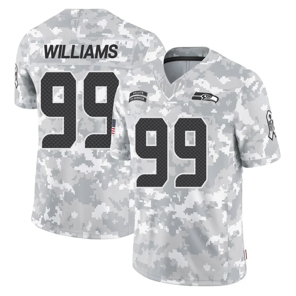 Tocy S.Seahawks #99 Leonard Williams Player Arctic Camo Limited Salute To Service Home Game Stitched Jerseys