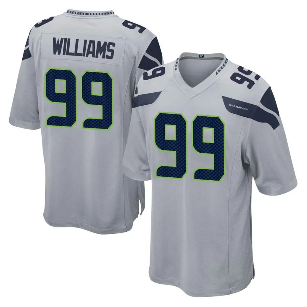 Tocy S.Seahawks #99 Leonard Williams Player Gray Home Game Stitched Jerseys