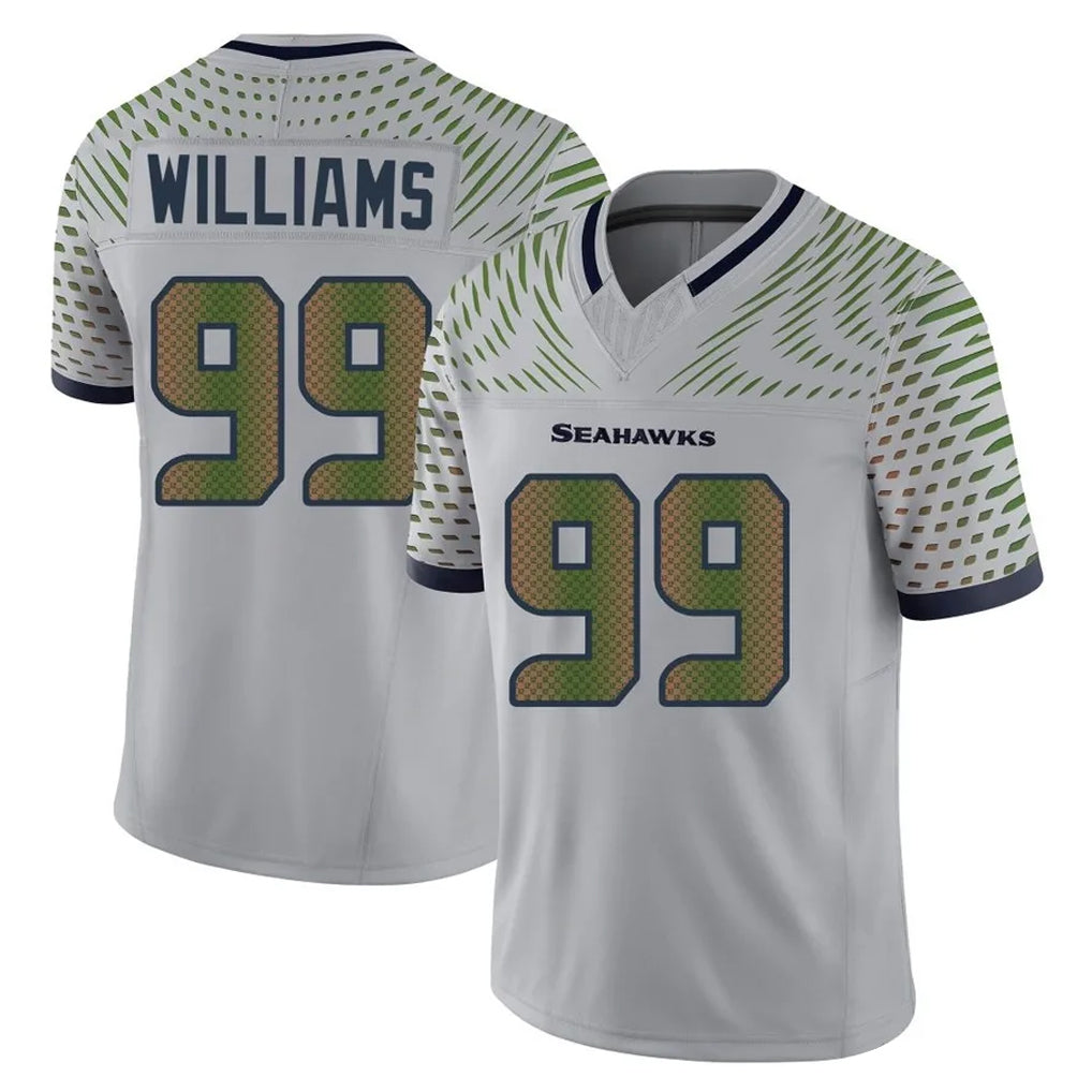 Tocy S.Seahawks #99 Leonard Williams Player Grey Limited 2025 Rivalries Collection Home Game Stitched Jerseys