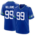 Tocy S.Seahawks #99 Leonard Williams Player Royal Throwback Home Game Stitched Jerseys