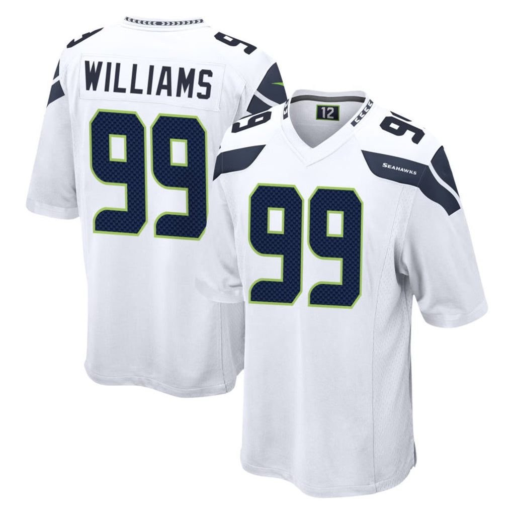 Tocy S.Seahawks #99 Leonard Williams Player White Home Game Stitched Jerseys