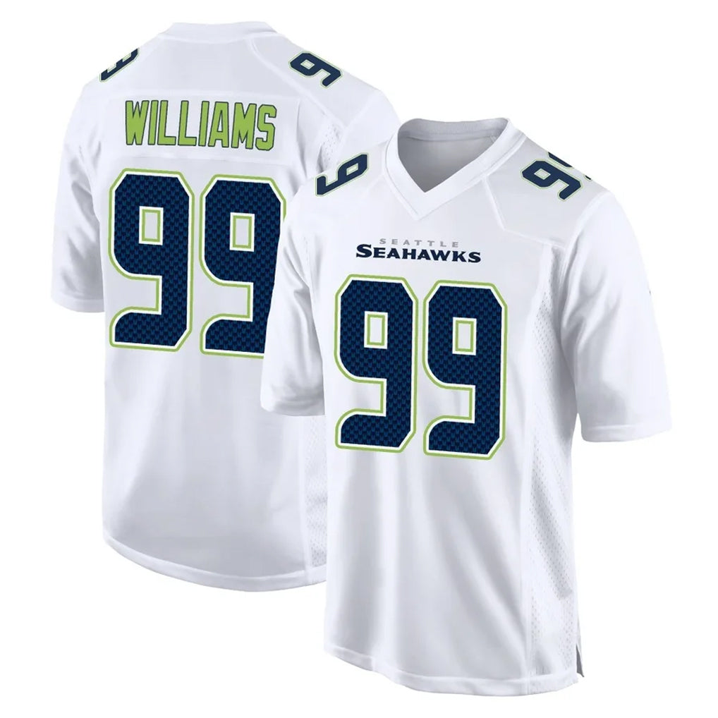 Tocy S.Seahawks #99 Leonard Williams Player White Tundra Fashion Home Game Stitched Jerseys