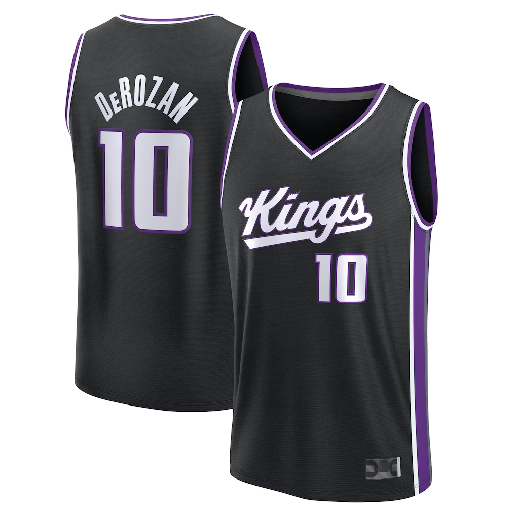 tocy S.kings #10 DeMar DeRozan Fanatics Black Fast Break Replica Player Jerseys - Icon Edition