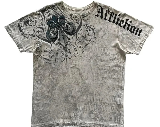 Cheap T-shirt Jerseys Y2K Affliction Graphic T Shirt Mens Large Grunge Wings New Fashion Style Couple Tops Pure Cotton Short Sleeves