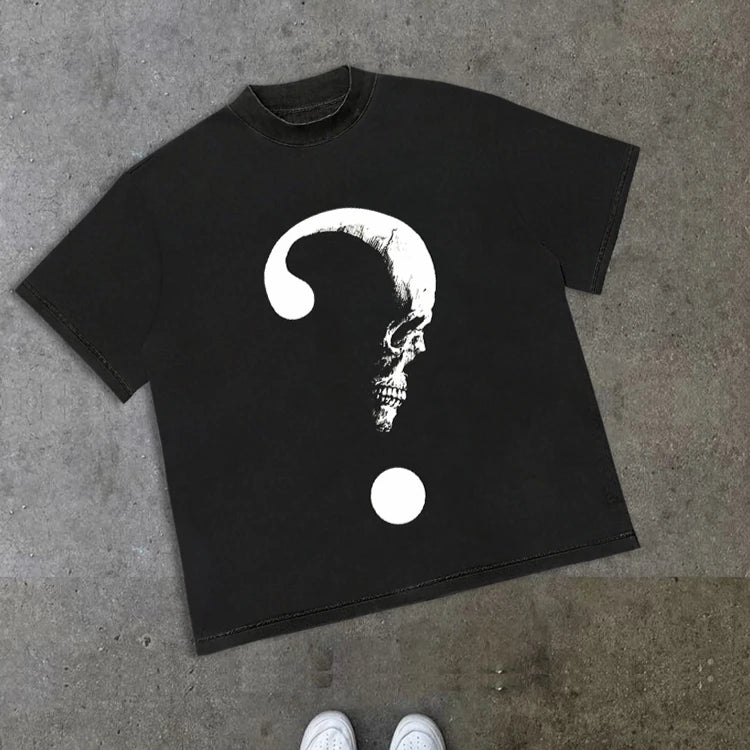 Cheap T-shirt Jerseys Vintage Dark Centipede Skeletal Graphic Cotton Print T-shirt Men Y2K Summer Short Sleeves Oversize T-shirt Women Casual Tee Tops