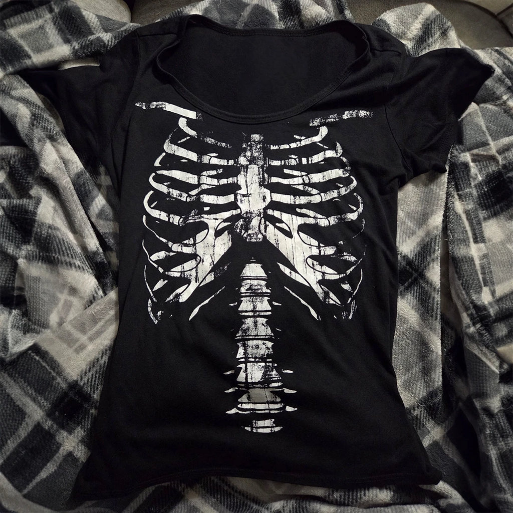 Cheap T-shirt Jerseys Kawaii Grunge Clothes Y2k Tops Goth Graphic T Shirts 90s Vintage Clothes for Women Woman Clothing Star Girl Y2k Letter Kpop Emo