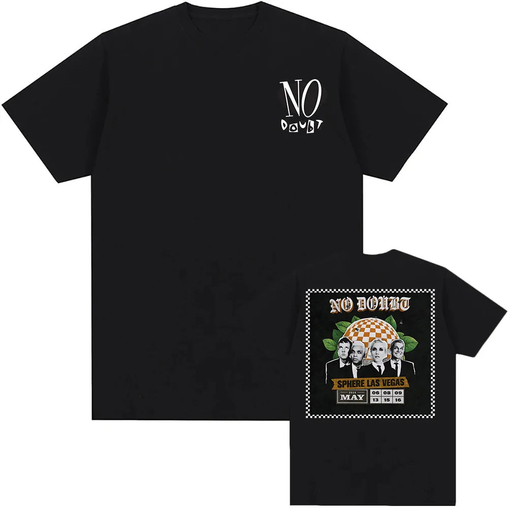 Cheap T-shirt Jerseys No Doubt SPHERE LAS VEGAS Tshirts Rock Band Graphic Printing T-shirt Short Sleeve Cotton Male Tees Unisex Streetwear Men T Shirt