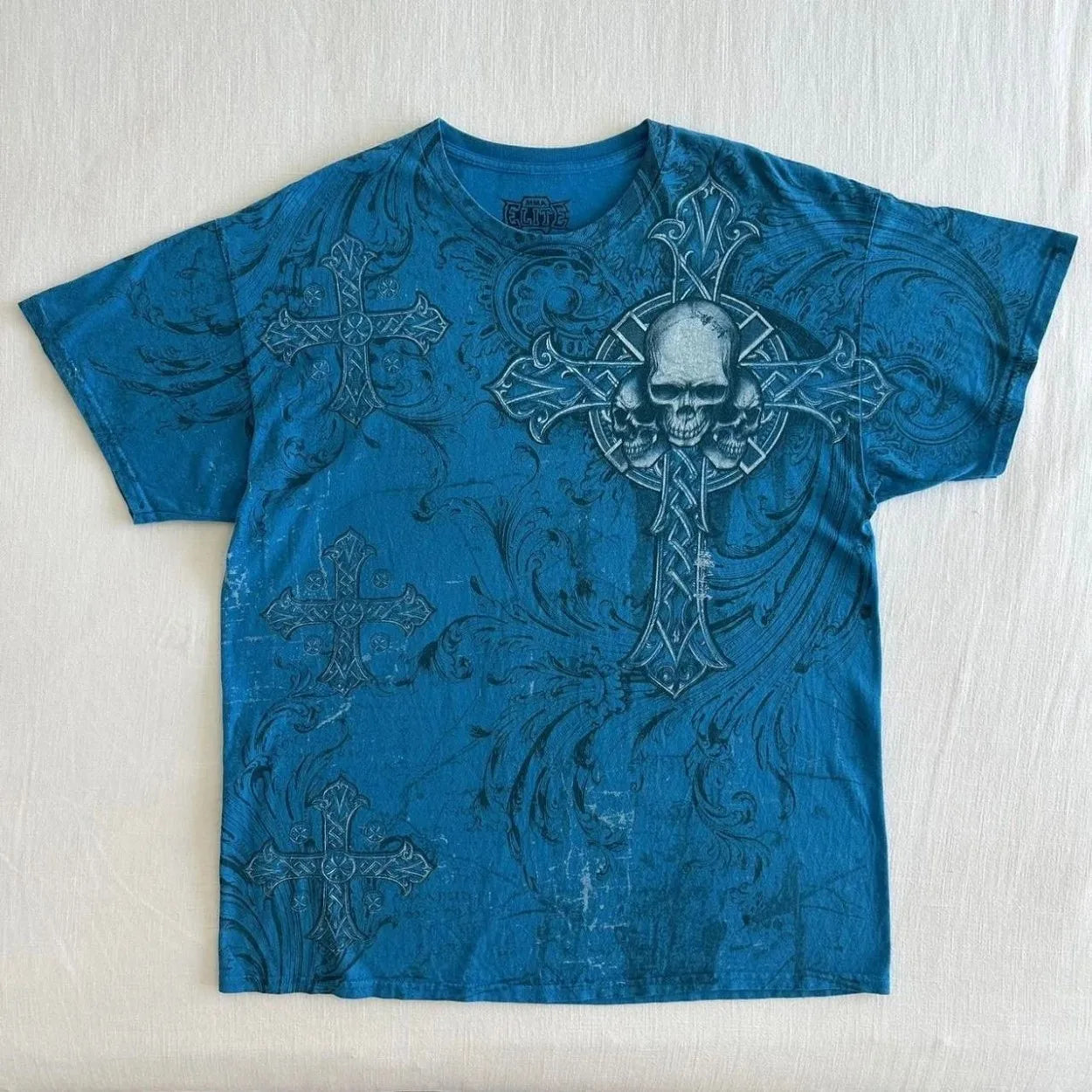 Cheap T-shirt Jerseys New men's summer fashion Gothic letter skull print soft and breathable round neck T-shirt outdoor street top