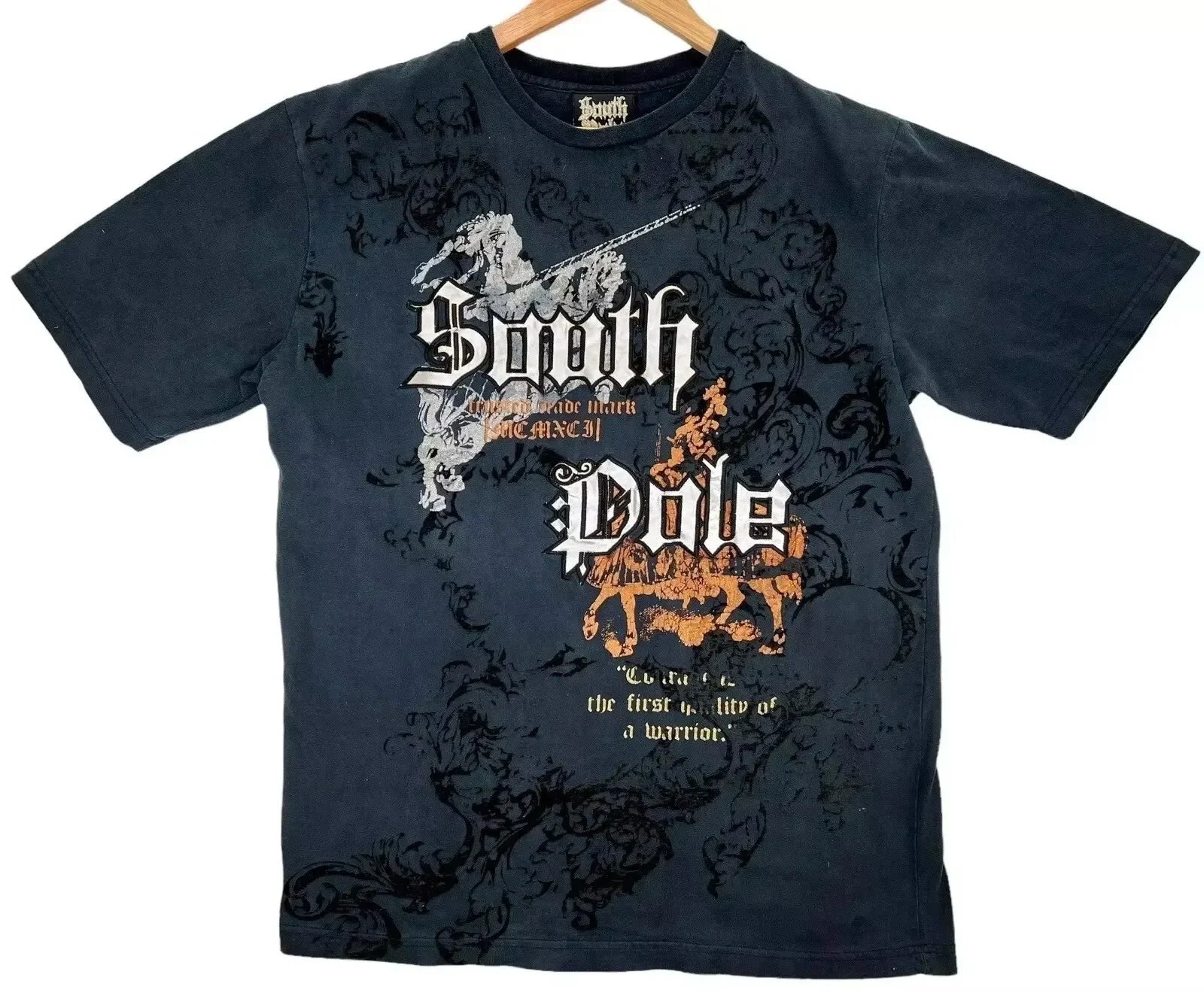 Cheap T-shirt Jerseys South pole High Street men Short Sleeve Y2K Graphic Print Oversized T Shirt Harajuku Gothic Round Neck Cotton Short Sleeve Tops