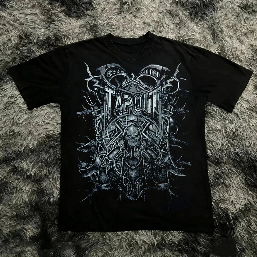 Cheap T-shirt Jerseys Vintage Y2K Tapout T Shirt Men Women Summer Graphic Print T-shirt USA Y2K 90s Tee Fashion Gothic Streetwear Summer Tee Tops