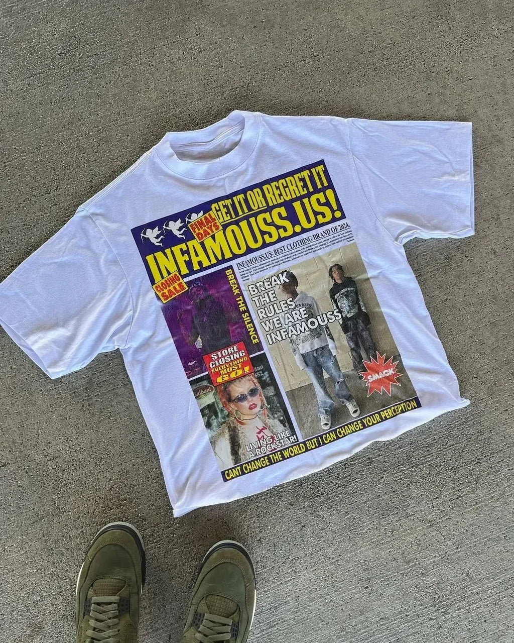 Cheap T-shirt Jerseys Harajuku American Newspaper Graphic T Shirts Y2k Tops Oversized T Shirt Couple Pro Choice Gothic Streetwear Vintage Men Clothing