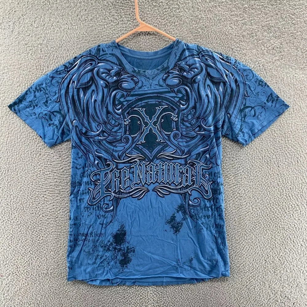 Cheap T-shirt Jerseys European and American men's summer fashion skull letter print comfortable and breathable round neck T-shirt outdoor street top