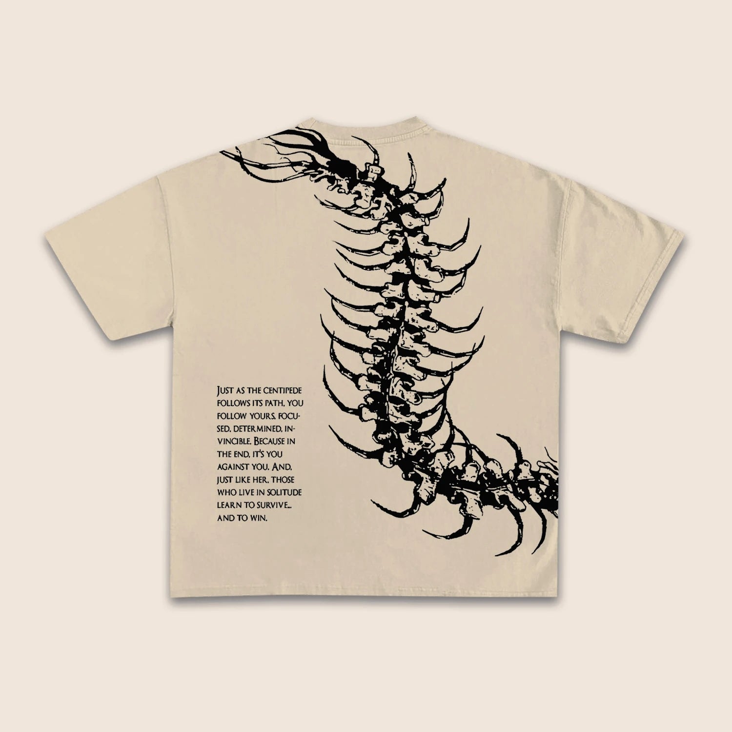 Cheap T-shirt Jerseys Vintage Dark Centipede Skeletal Graphic Cotton Print T-shirt Men Y2K Summer Short Sleeves Oversize T-shirt Women Casual Tee Tops