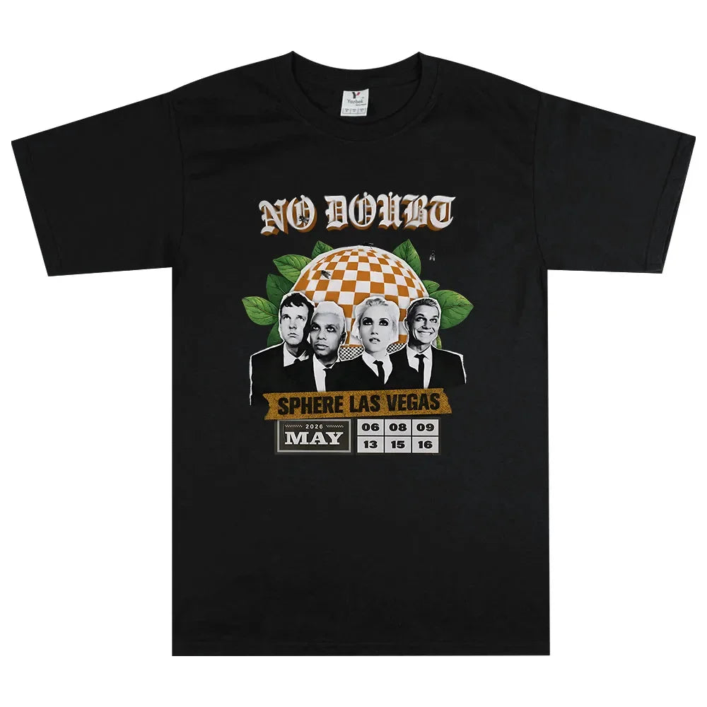 Cheap T-shirt Jerseys No Doubt SPHERE LAS VEGAS Tshirts Rock Band Graphic Printing T-shirt Short Sleeve Cotton Male Tees Unisex Streetwear Men T Shirt