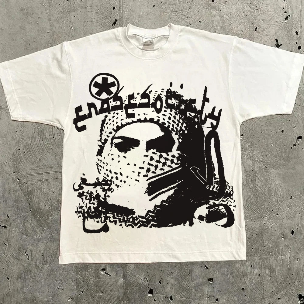 Cheap T-shirt Jerseys Harajuku Letter Graphic T Shirts Y2k Tops Men Women High Street Oversized T Shirt Pro Choice Streetwear Vintage Tee Clothing