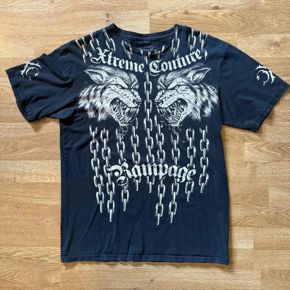 Cheap T-shirt Jerseys European and American men's summer fashion skull letter print comfortable and breathable round neck T-shirt outdoor street top