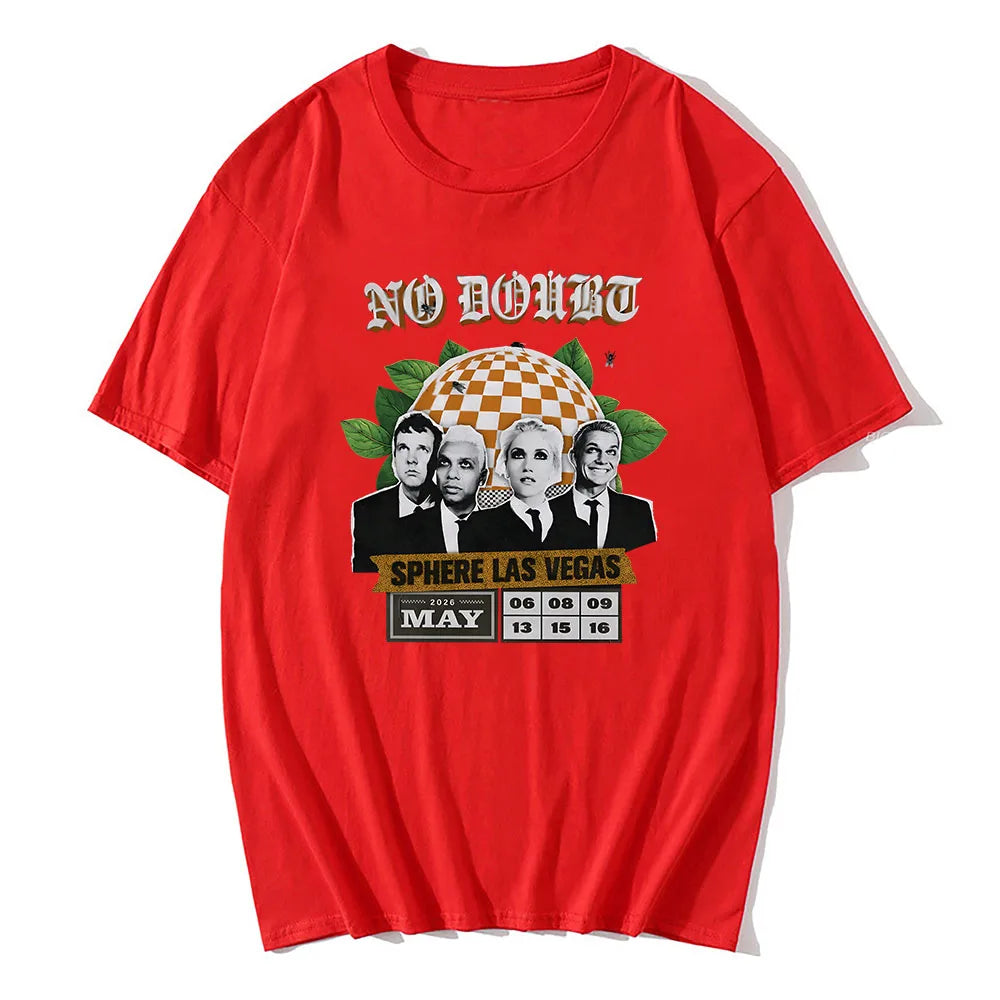 Cheap T-shirt Jerseys No Doubt SPHERE LAS VEGAS Tshirts Rock Band Graphic Printing T-shirt Short Sleeve Cotton Male Tees Unisex Streetwear Men T Shirt