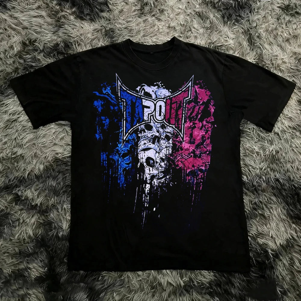 Cheap T-shirt Jerseys Vintage Y2K Tapout T Shirt Men Women Summer Graphic Print T-shirt USA Y2K 90s Tee Fashion Gothic Streetwear Summer Tee Tops