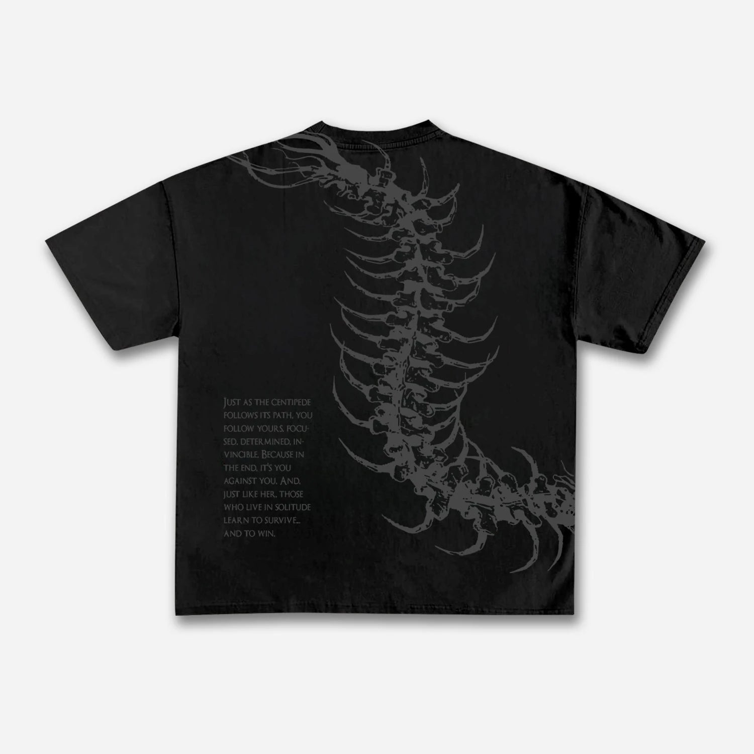 Cheap T-shirt Jerseys Vintage Dark Centipede Skeletal Graphic Cotton Print T-shirt Men Y2K Summer Short Sleeves Oversize T-shirt Women Casual Tee Tops
