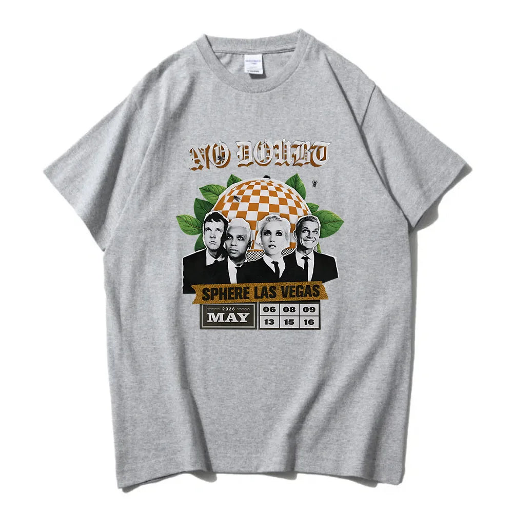 Cheap T-shirt Jerseys No Doubt SPHERE LAS VEGAS Tshirts Rock Band Graphic Printing T-shirt Short Sleeve Cotton Male Tees Unisex Streetwear Men T Shirt
