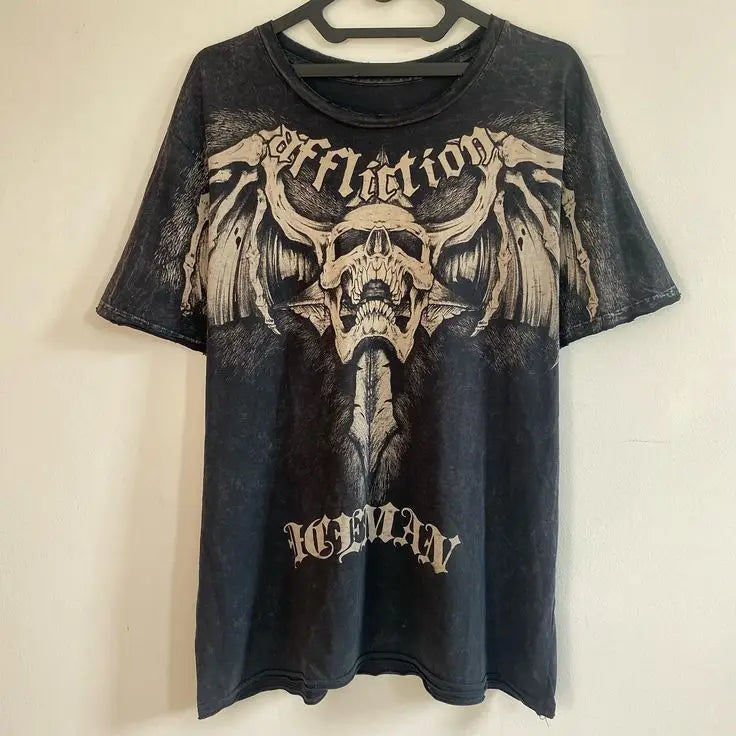 Cheap T-shirt Jerseys Y2K Harajuku New Fashion Geometric Casual Short-sleeved T-shirt Men Gothic Hip Hop Vintage Popular Couple Sports T-shirt Coats