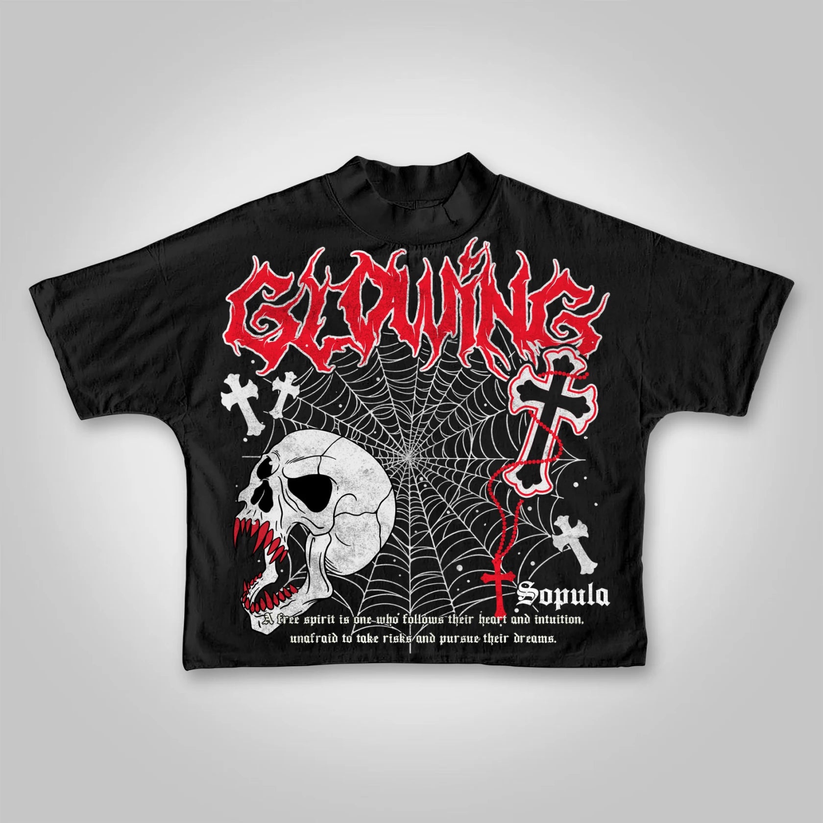 Cheap T-shirt Jerseys Vintage Dark Centipede Skeletal Graphic Cotton Print T-shirt Men Y2K Summer Short Sleeves Oversize T-shirt Women Casual Tee Tops