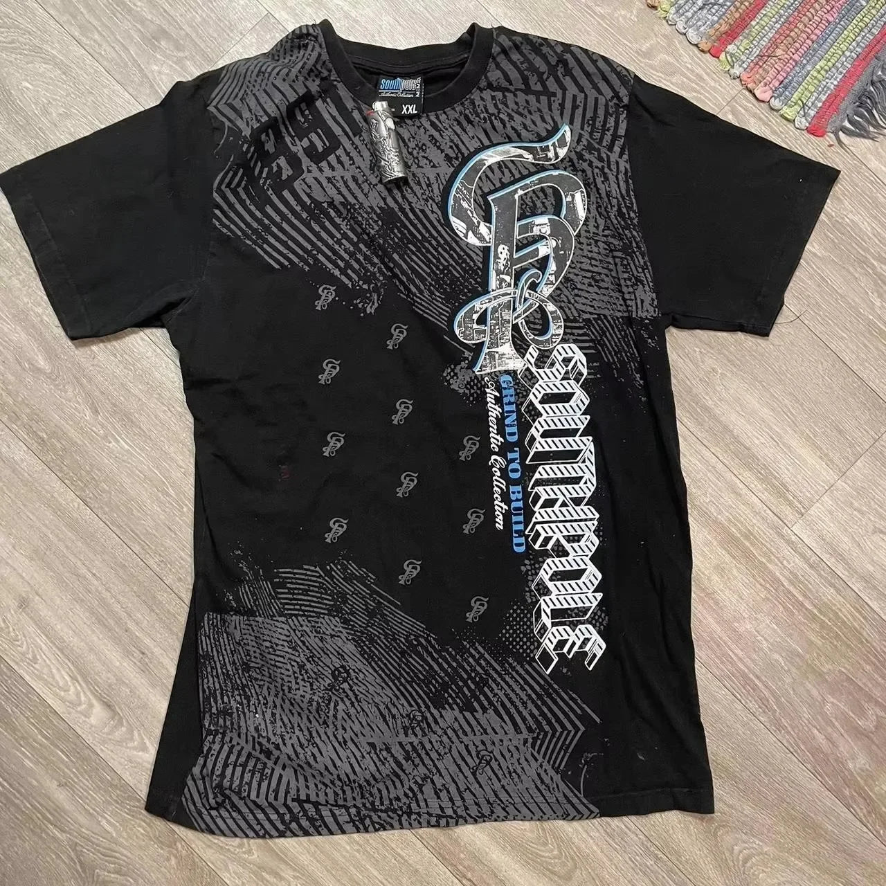 Cheap T-shirt Jerseys South pole High Street men Short Sleeve Y2K Graphic Print Oversized T Shirt Harajuku Gothic Round Neck Cotton Short Sleeve Tops
