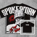 Cheap T-shirt Jerseys European and American men's summer Gothic wealth letter print soft and breathable round neck T-shirt outdoor urban street top