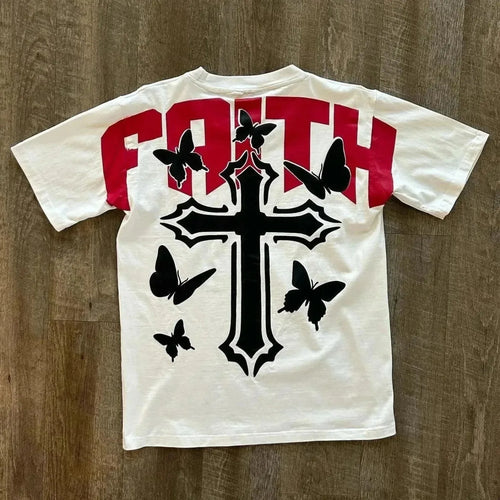 Cheap T-shirt Jerseys Men's fashion new breathable round neck T-shirt personalized graffiti print pattern outdoor casual top
