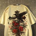 Cheap T-shirt Jerseys American Style Fashion Brand oversize Diablo Style Retro Subculture Skull Cross Short-sleeved T-shirt Men's Summer