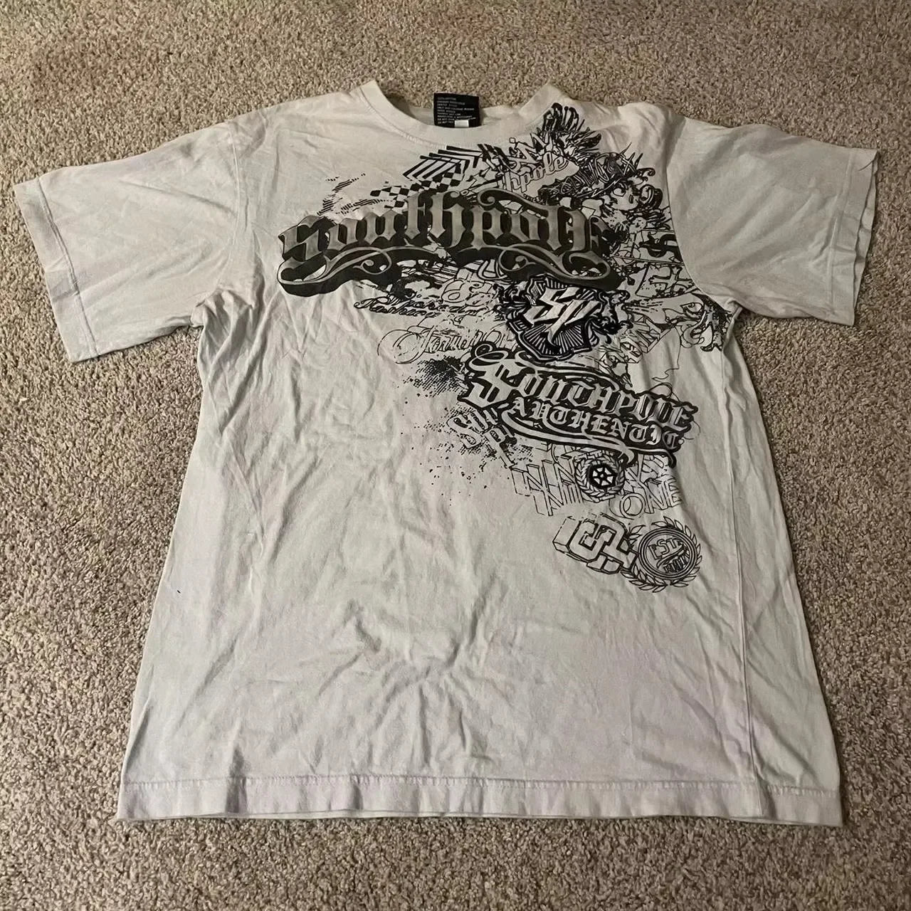 Cheap T-shirt Jerseys South pole High Street men Short Sleeve Y2K Graphic Print Oversized T Shirt Harajuku Gothic Round Neck Cotton Short Sleeve Tops