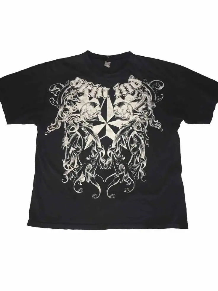 Cheap T-shirt Jerseys Y2K Harajuku New Fashion Geometric Casual Short-sleeved T-shirt Men Gothic Hip Hop Vintage Popular Couple Sports T-shirt Coats