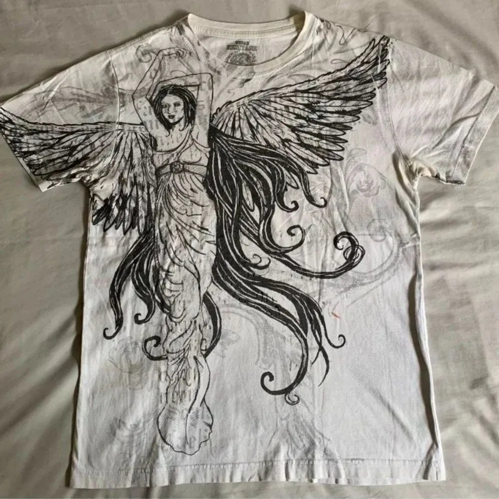 Cheap T-shirt Jerseys Summer Men's Breathable Round Neck T-shirt Y2K Retro Clothing Punk Hip Hop Pattern Printed Outdoor Fashion Top