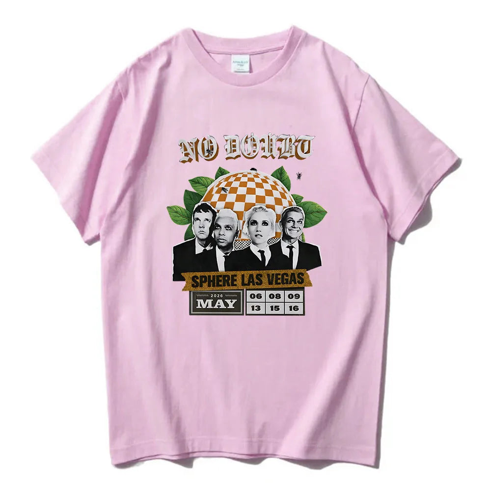 Cheap T-shirt Jerseys No Doubt SPHERE LAS VEGAS Tshirts Rock Band Graphic Printing T-shirt Short Sleeve Cotton Male Tees Unisex Streetwear Men T Shirt