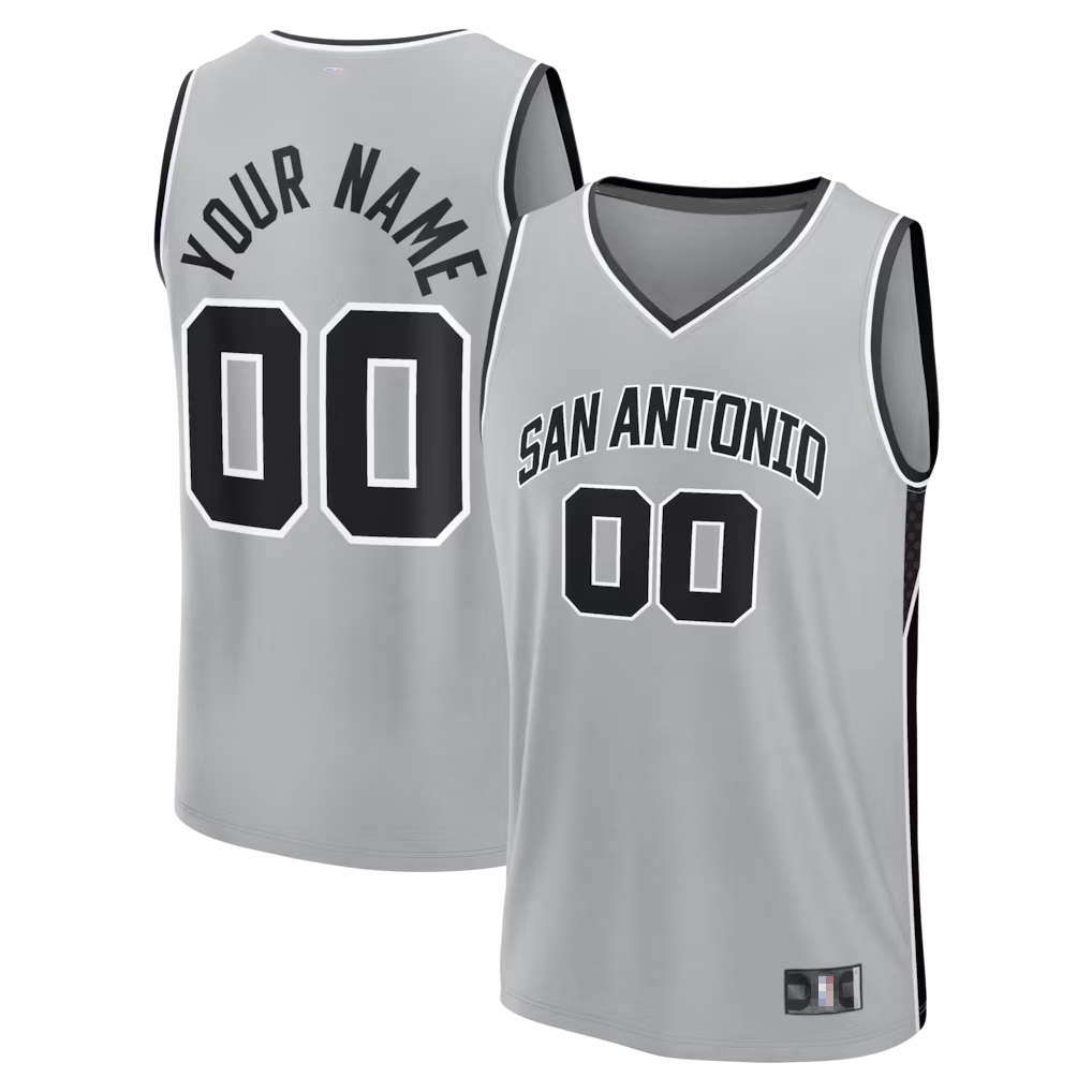 tocy SA.Spurs Fanatics Silver Fastbreak Custom Jerseys - Statement Edition