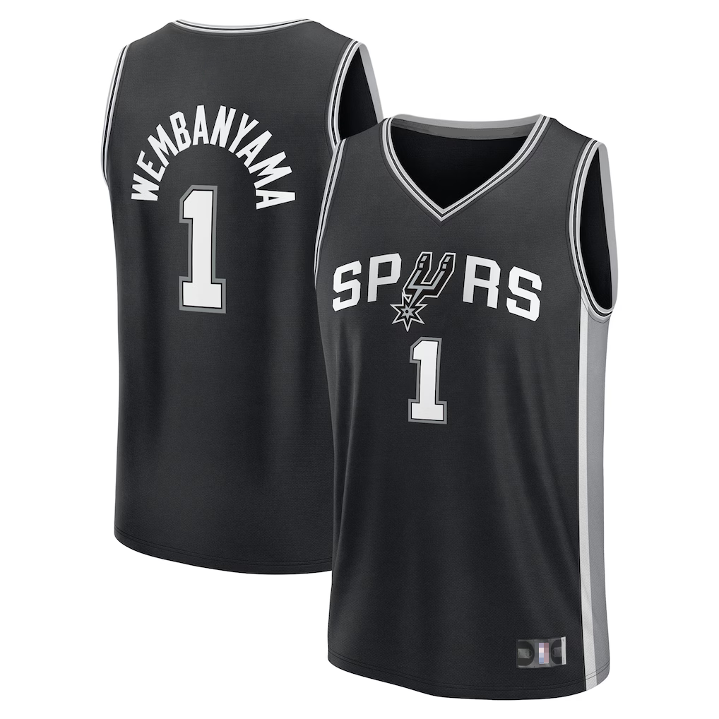 tocy SA.Spurs #1 Victor Wembanyama Black Swingman Jerseys - Icon Edition