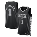 tocy SA.Spurs #1 Victor Wembanyama Black Swingman Jerseys - Statement Edition