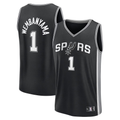 tocy SA.Spurs #1 Victor Wembanyama Fanatics Black Fast Break Replica Player Jerseys - Icon Edition