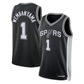 tocy SA.Spurs #1 Victor Wembanyama Fanatics Black Fast Break Replica Player Jerseys - Icon Edition