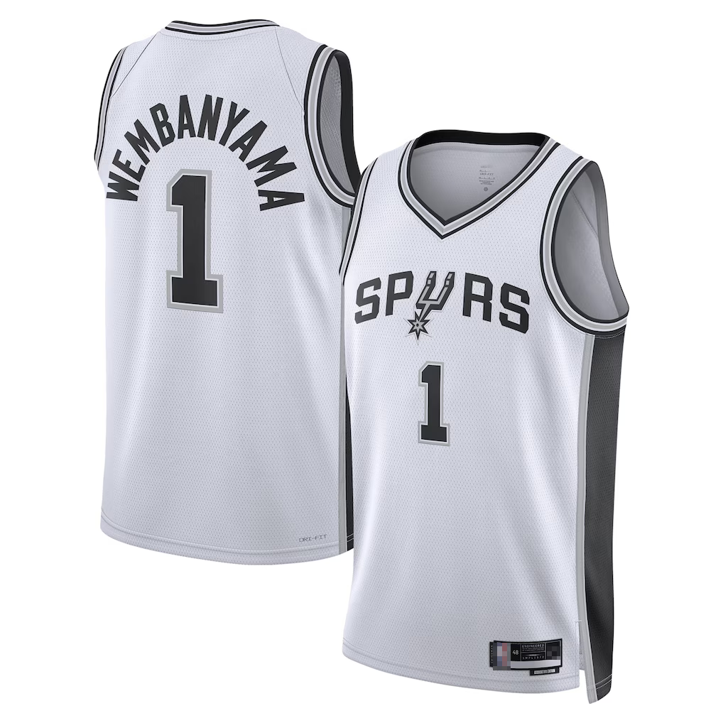 tocy SA.Spurs #1 Victor Wembanyama White Swingman Jerseys - Association Edition