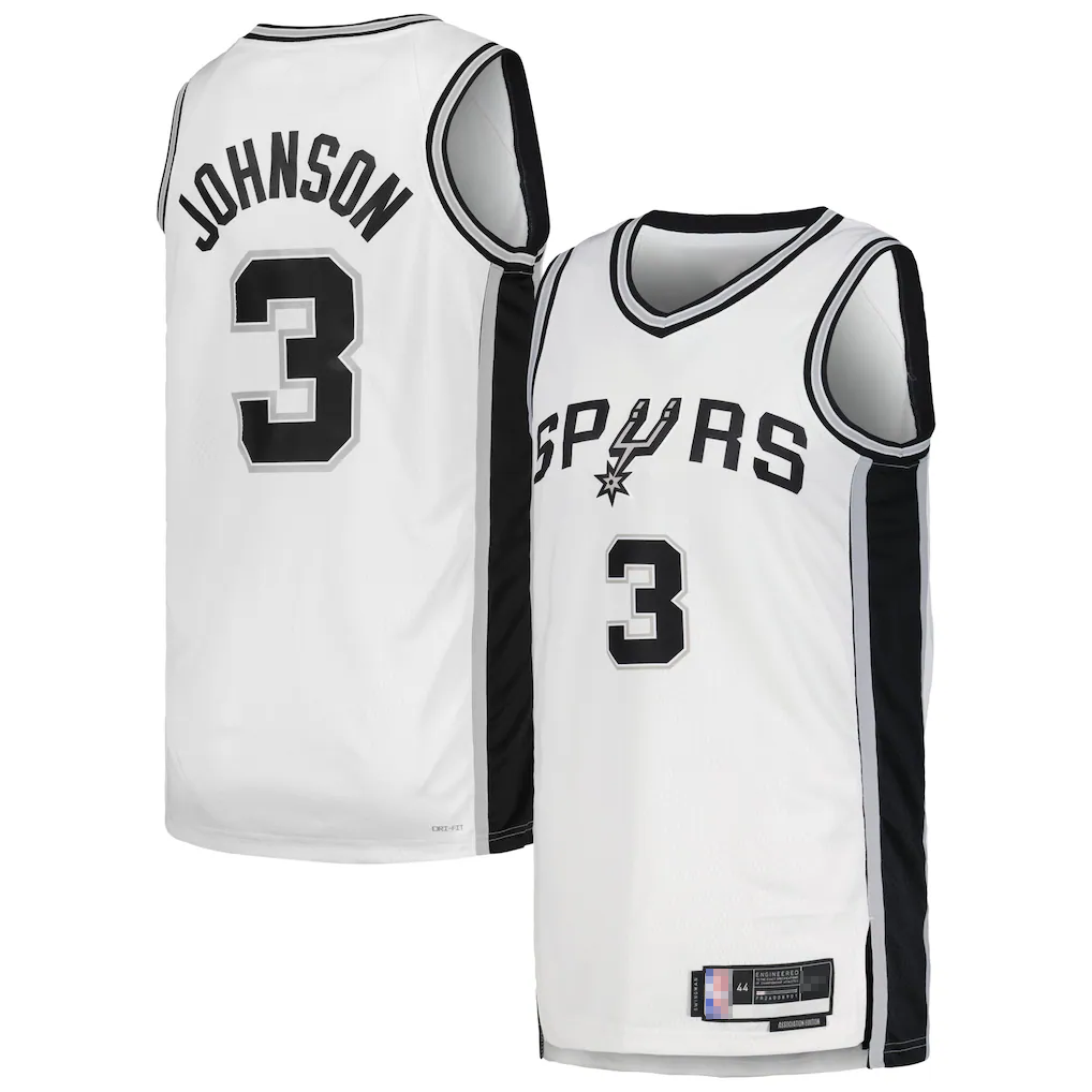 tocy SA.Spurs #3 Keldon Johnson White Swingman Jerseys - Association Edition