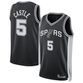 tocy SA.Spurs #5 Stephon Castle Black Swingman Jerseys - Icon Edition