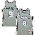 tocy SA.Spurs #9 Tony Parker Mitchell & Ness Gray Hall of Fame Class of 2023 Throwback Swingman Jerseys