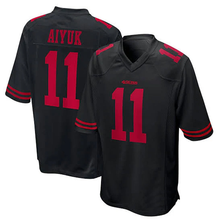 tocy SF.49ers #11 Brandon Aiyuk Player Black Stitched Jerseys