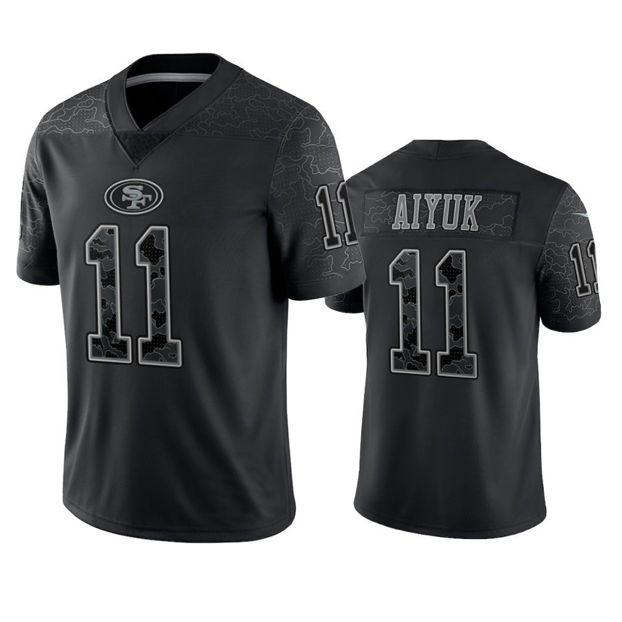 tocy SF.49ers #11 Brandon Aiyuk Player Black RFLCTV Limited Stitched Jerseys