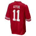 tocy SF.49ers #11 Brandon Aiyuk Player Scarlet Game Stitched Jerseys