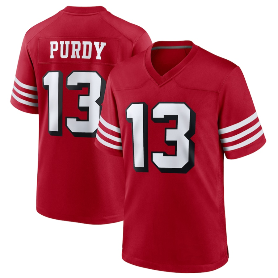 tocy SF.49ers #13 Brock Purdy Player Scarlet Alternate Game Stitched Jerseys