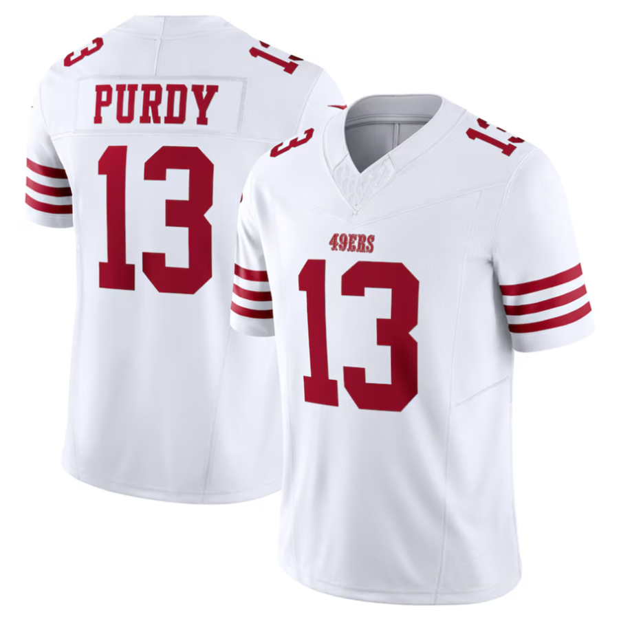 tocy SF.49ers #13 Brock Purdy Playre White Vapor F.U.S.E. Limited Stitched Jerseys