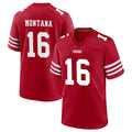 tocy SF.49ers #16 Joe Montana Player Scarlet Home Game Stitched Jerseys