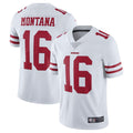 tocy SF.49ers #16 Joe Montana Player Vapor Untouchable Limited Throwback White Stitched Jerseys